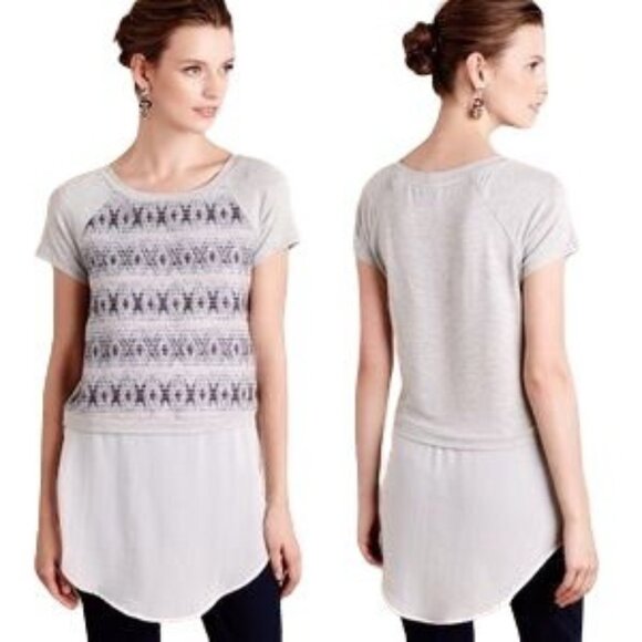 Anthropologie Dolan Gray Sweater Layered Tunic Top - Picture 1 of 5